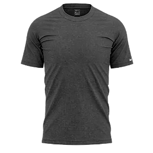 Camiseta Básica Cinza Estonada 100% Algodão Premium