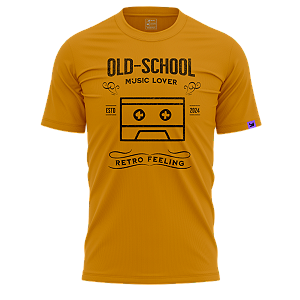 Camiseta Casual Old school (Mostarda)