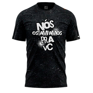 Camiseta Basic Personalizada Estonado Preto