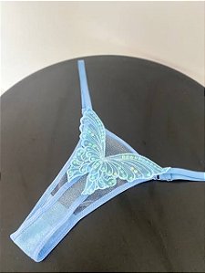 Calcinha Borboleta - Azul Claro