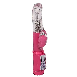 Jack Rabbit Vibrador Ponto G Rotativo 8 Rotações e 36 Modos de Vibração- PINK