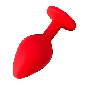 Plug anal P em silicone pedra ROSA.