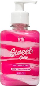 Sweet Glow Hidratante Aveludado Comestível para Região Pélvica e Virilha Chiclete 320ml Intt