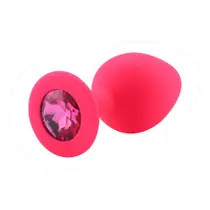 Plug anal P Silicone - Pedra Rosa