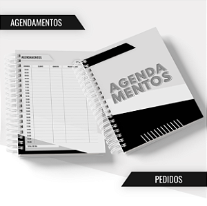 Agenda: de Atendimentos Black and White