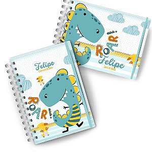 Kit Maternidade: ( Caderneta + Livro do Bebê)- Dinossauro
