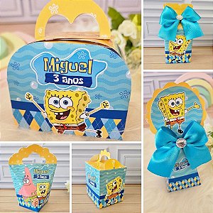 Kit Festa: Bob Esponja | Lembrancinhas | Caixinha de festa| Brindes | Festa infantil | Aniversário