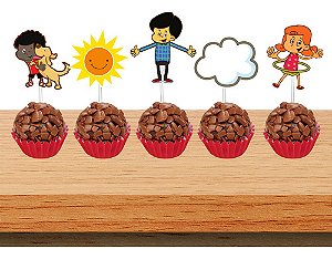 50 Tags Toppers Para Doces Docinhos 3 Palavrinhas