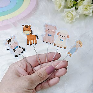 50 Tags Toppers Para Doces Docinhos Fazendinha