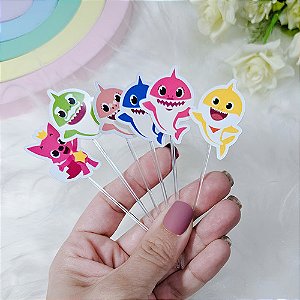 50 Tags Toppers Para Doces Docinhos Baby Shark