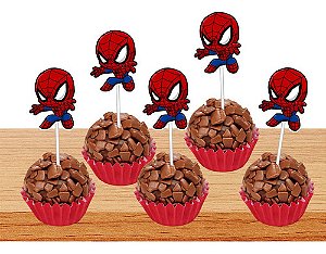 50 Tags Toppers Para Doces Docinhos Homem Aranha Baby