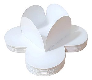 Forminhas 4 Pétalas Doces Brigadeiro - Branco - 300 unidades