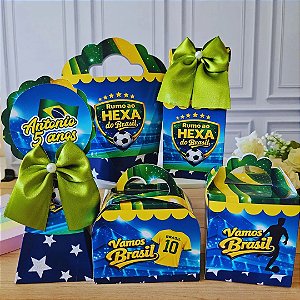 Kit Festa Copa Do Mundo Brasil | 15 Caixinhas Lembrancinhas