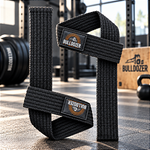 Strap Par Academia Musculação Bulldozer 100% Algodão Costura Dupla