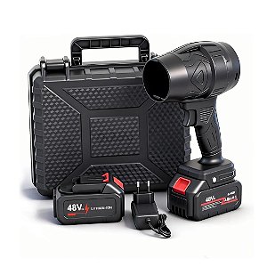 Soprador Portátil Turbo Maleta e 2 Baterias Preto