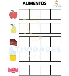 Letras Móveis - Alimentos