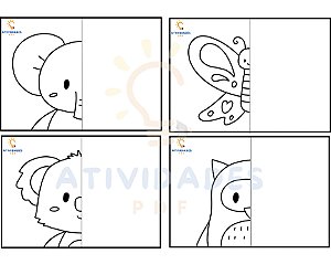 Complete o desenho - Simetria