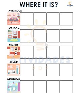 ATIVIDADE PDF - ONDE FICA - OBJETOS DA CASA - Atividades PDF