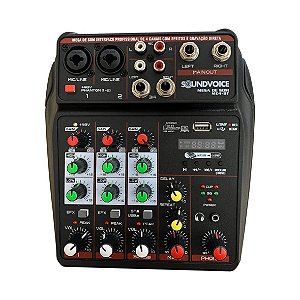 Mesa de Som c/ Interface Soundvoice MC4BT