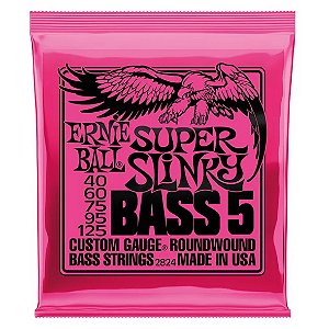 Encordoamento Ernie Ball 040 Super Slinky para Baixo 5 Cordas
