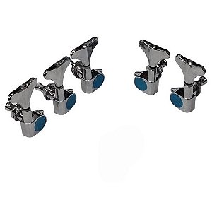 Tarraxa Smart Baixo Blindada 5 Cordas 3 + 2 Metal Cromado