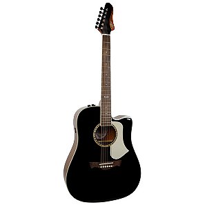 Violão Elétrico Tagima Swell EQBK Folk Aço Preto Cutaway