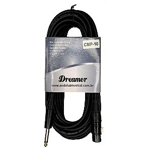 Cabo Dreamer Preto P10-XLR Femea  de 10 metros