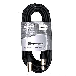 Cabo Dreamer Preto XLR Macho-XLR Femea  de 05 metros