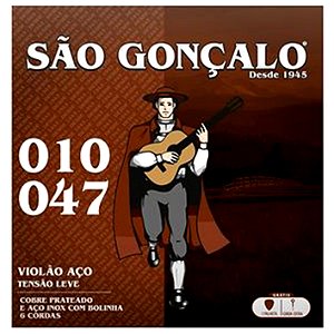Encordoamento São Gonçalo .010 Aço com Bolinha para Violão
