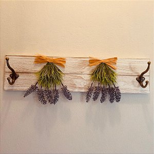 Cabideiro com 2 Ganchos (Lavanda 50 x 13cm)
