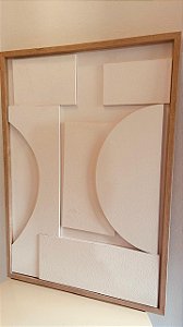 Quadro Branco Geométrico (50x70 cm)