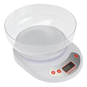 Balança Digital de Cozinha com Bandeja 5kg Display Digital