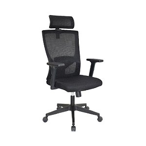 Cadeira Rise Mode Office 05, Até 100Kg, Tela Mesh, Preto