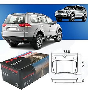 Pastilha Freio Traseira Cerâmica Mitsubishi Pajero Sport 1998/.. Pajero Dakar 2010/..