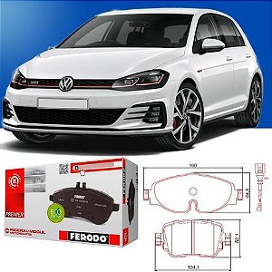 Kit Pastilha Freio Dianteira e Traseira Cerâmica VW Golf Gti MK7 14/