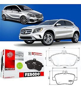 Kit Pastilha Freio Dianteira+ Traseira Mercedes B200 2012/19