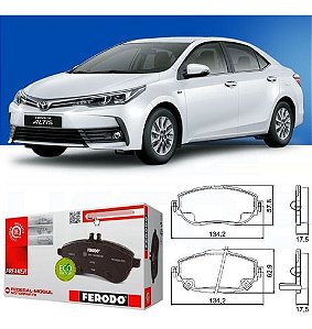 Pastilha Freio Dianteira Cerâmica Corolla 1.8 2.0 2015 a 2019
