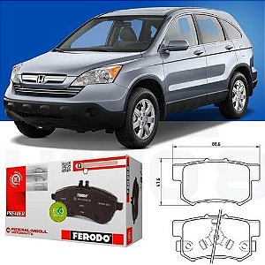 Pastilha Freio Traseira Cerâmica Honda Crv Cr-V Ex Exl 2007/