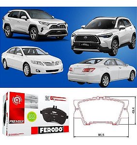 Pastilha Freio Traseiro Cerâmica Toyota Rav4 E Camry