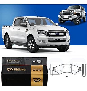 Pastilha Freio Dianteira Cerâmica Ford Ranger 2.5 3.2 2012/ Troller T4 3.2 2015/..