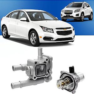 Carcaça da Válvula Termostática GM Chevrolet Cruze Tracker 1.8 2012 a 2016 Sonic 1.6 2012 a 2014