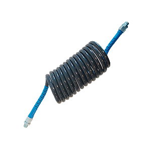 MANGUEIRA ESPIRAL DE AR AZUL COM ADAPTADOR