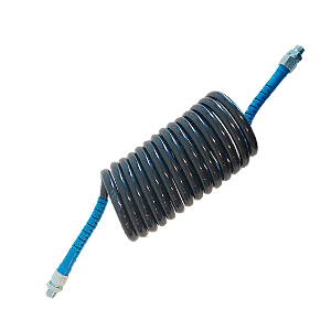 MANGUEIRA ESPIRAL DE AR AZUL COM ADAPTADOR