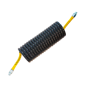 MANGUEIRA ESPIRAL DE AR VERMELHO COM ADAPTADOR