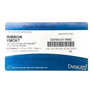 Ribbon Datacard Color (YMCKT) 535700-001-R002 P/ CD800 C/ 250 Impressões