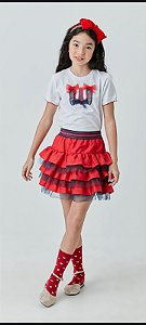 CONJUNTO CAMISETA E SAIA - UM MAIS UM (881138)