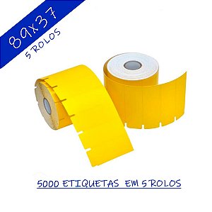 5000 Mil Etiqueta em 5 Rolos  (1000 por rolo) 89X37