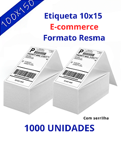 1.000 Etiquetas Térmicas 100x150 mm Formato Resma