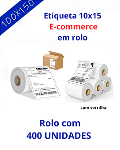 400 Etiquetas Térmicas (Rolo) 100x150 mm