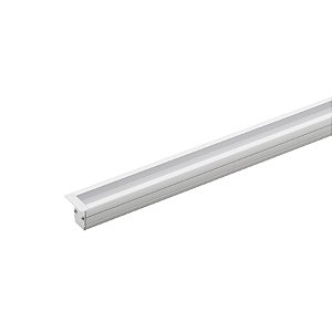 Perfil de embutir LED Archi recuado linear 1 metro IRC 93 2700K 11,5W/m 24V alumínio branco.